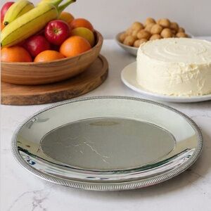 Jean Couzon France 18” Acier Inox Stainless Oval Serving Platter Tray